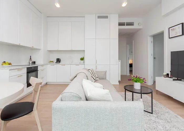 Apartment Apartly - Hanza Tower View, Parking, Pool, Sauna Stettin