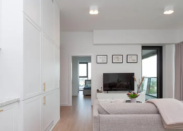 Apartment Apartly - Hanza Tower View, Parking, Pool, Sauna Stettin