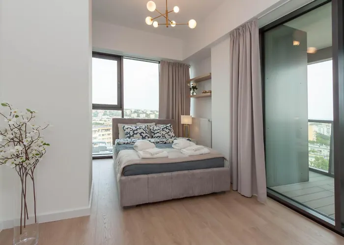 Apartly - Hanza Tower View, Parking, Pool, Sauna * Štetín